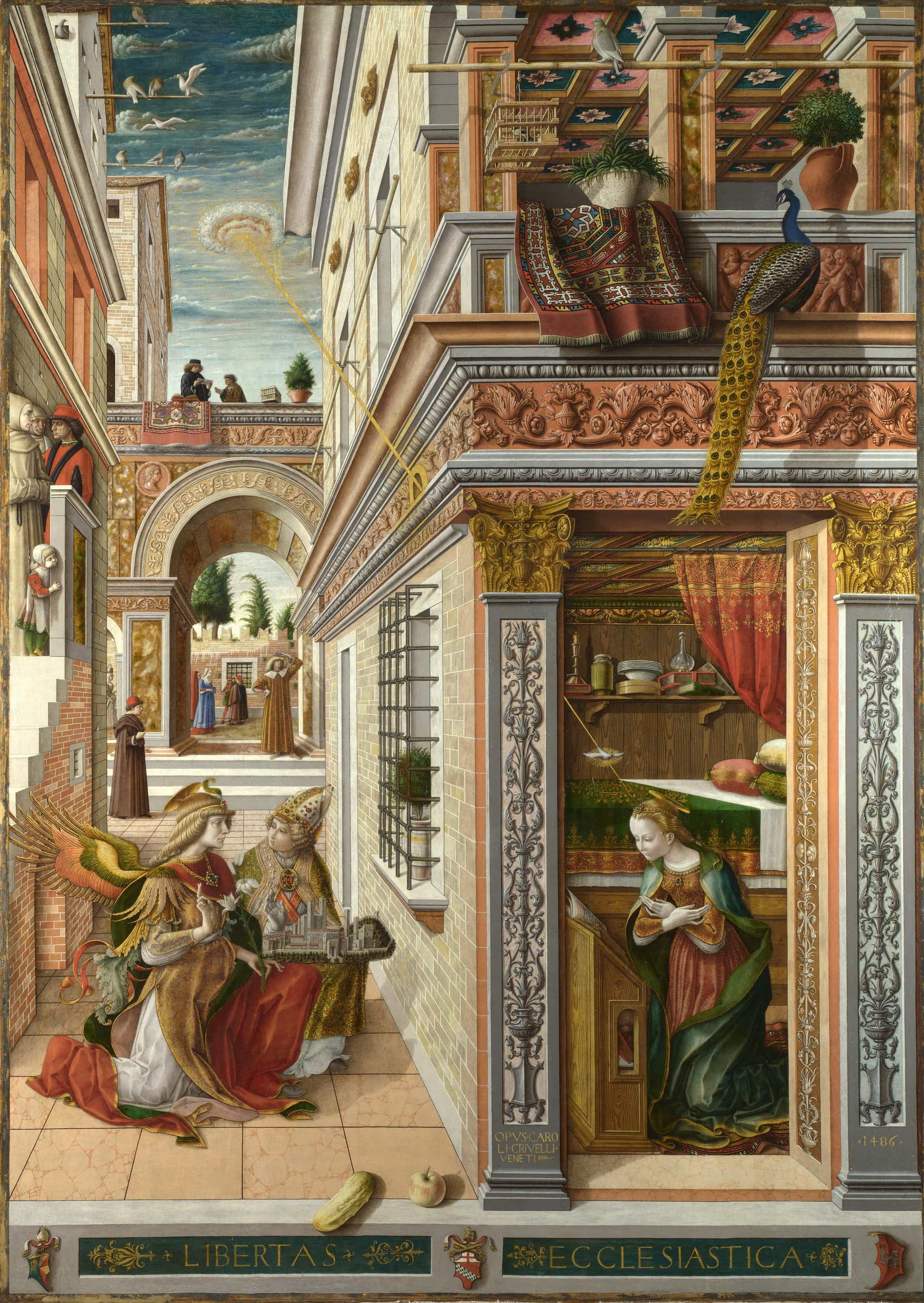 《聖エミディウスのいる受胎告知》  カルロ・クリヴェッリ 【1486年】